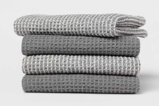 Child-Proof Cotton Kitchen Towels with Woven Texture Premium yarn dyed