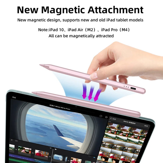 2024 Brand New Arrival Original Fast Charging Pink Aluminum Alloy Active Stylus Capacitive Pen 2nd Gen Pencil for Ipad