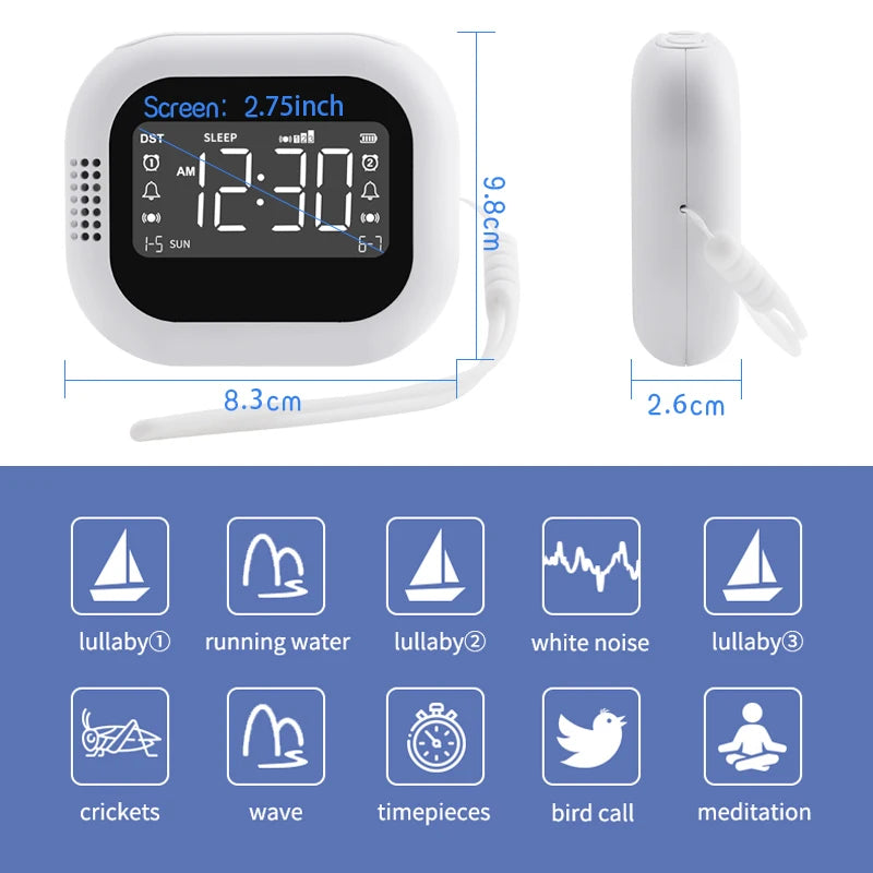 Modern Wireless Digital Bedside Alarm Clock USB Locker Customizable Table Clock for Office Use Minimalist Design Logo for Deaf