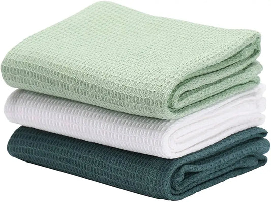 Child-Proof Cotton Kitchen Towels with Woven Texture Premium yarn dyed