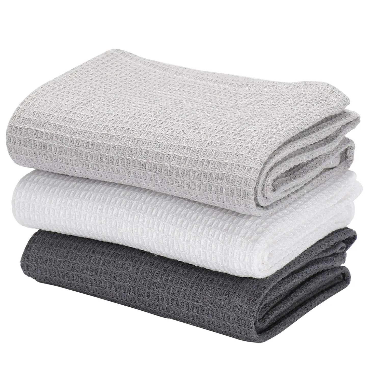 Child-Proof Cotton Kitchen Towels with Woven Texture Premium yarn dyed