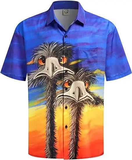 Low Price Trending Polyester Men's Shirt All Over Print Comfortable Soft Breathable Man Shirt