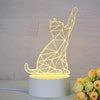 Customer Design Modern Kids 3D LED Warm White Bedroom Night Light Acrylic Illusion Lamp
