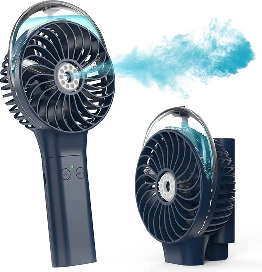 Mini Handheld Spray Fan 3000mAh Misting Function Foldable Design Portable Fan