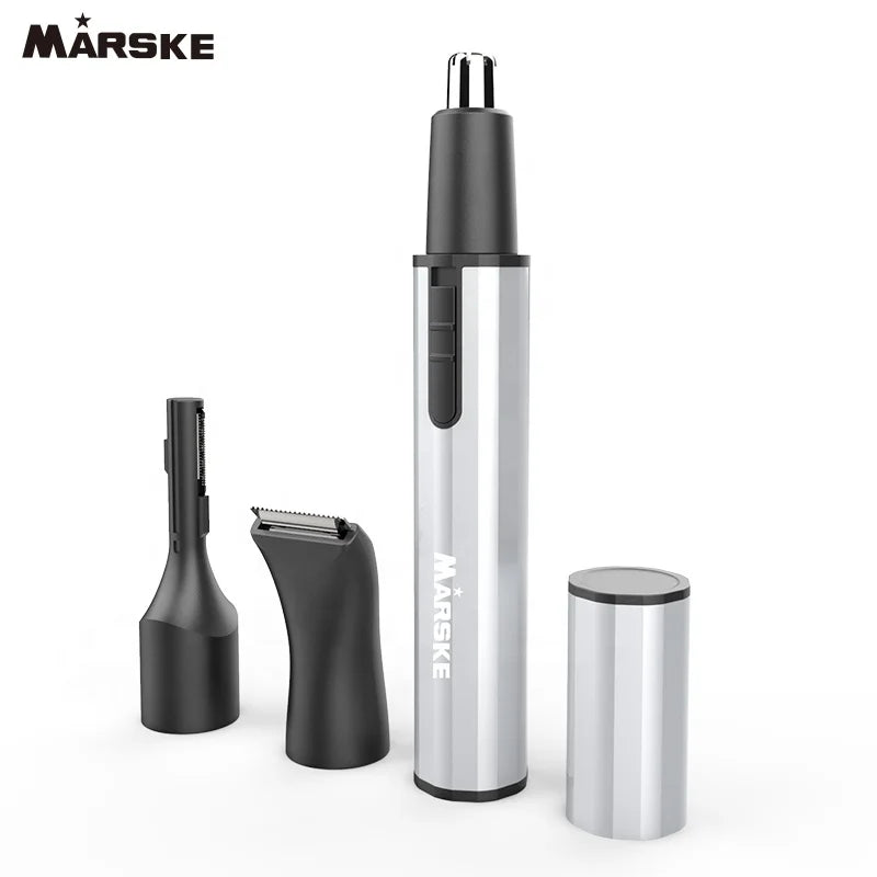 Men's 3-in-1 Professional Painless USB Rechargeable Portable Household Nose & Ear Hair Trimmer