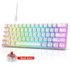 HXSJ New Design 60% RGB Backlit Wired Game Mechanical Keyboard 60 Percent V900 Silent Hot Plug Red Switch Compatible USB for
