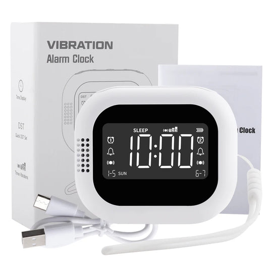 Modern Wireless Digital Bedside Alarm Clock USB Locker Customizable Table Clock for Office Use Minimalist Design Logo for Deaf