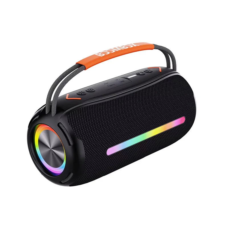S360 RGB Lamp Subwoofers with FM Radio Support TF Card & USB Flash Drives Portable Handheld Bluetooth Speaker for Party Travel