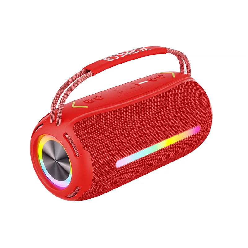 S360 RGB Lamp Subwoofers with FM Radio Support TF Card & USB Flash Drives Portable Handheld Bluetooth Speaker for Party Travel
