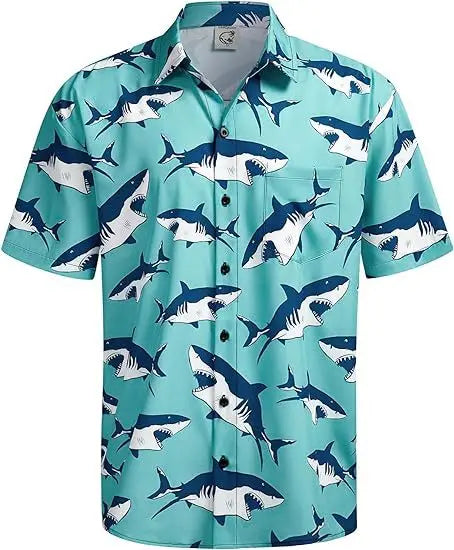Low Price Trending Polyester Men's Shirt All Over Print Comfortable Soft Breathable Man Shirt
