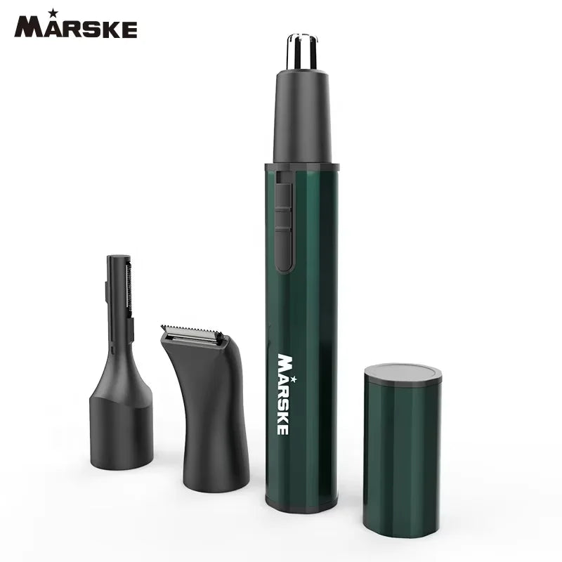 Men's 3-in-1 Professional Painless USB Rechargeable Portable Household Nose & Ear Hair Trimmer