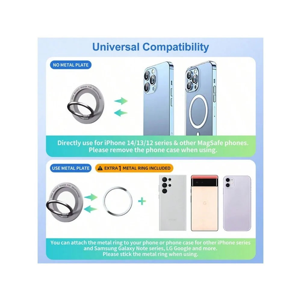 Best Seller 2025 Dropshipping Mobile Phone Holder Ring Strong Magnetic Metal Mobile Phone Ring Holder Cellphone Stand