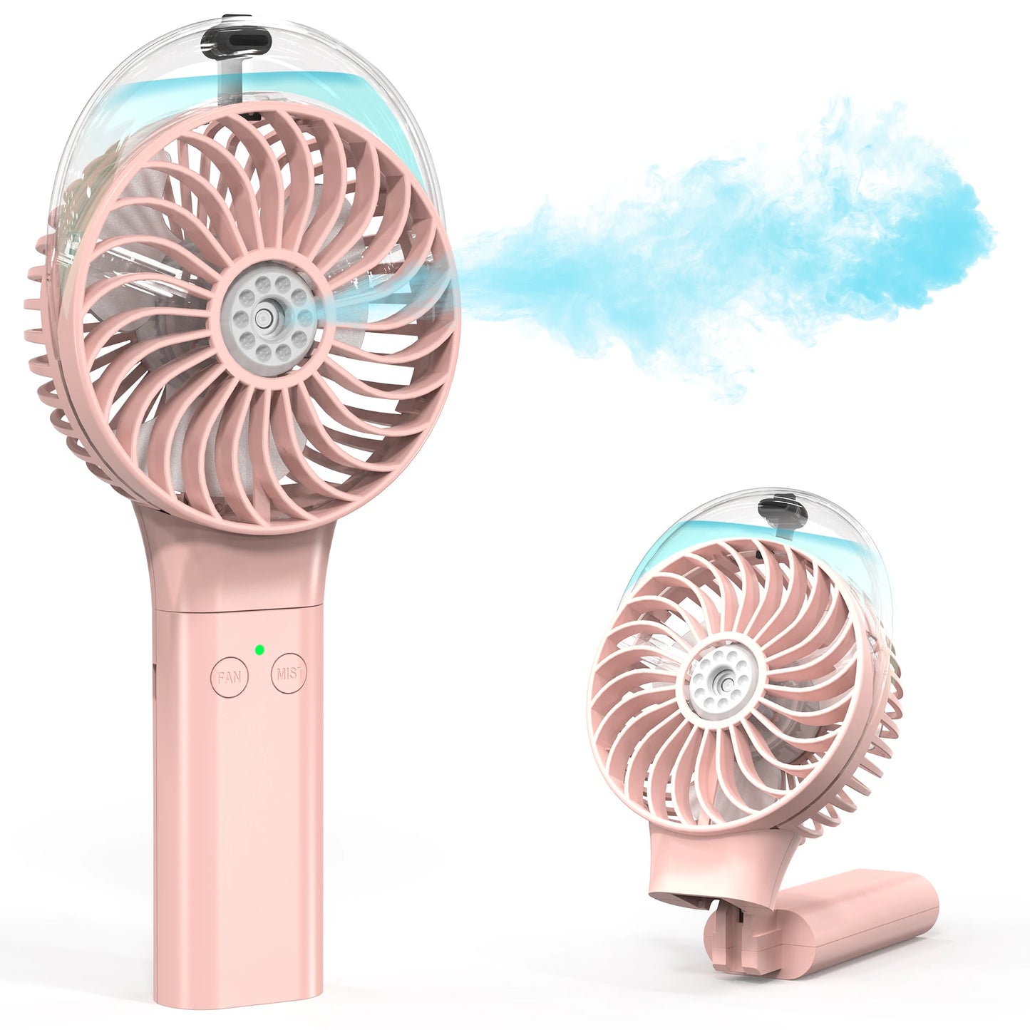 Mini Handheld Spray Fan 3000mAh Misting Function Foldable Design Portable Fan