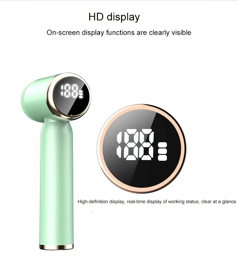 IFINE Rechargeable Hot Cold Electric Sonic Silicone Facial Cleansing Brush Beauty Replacement Brush Heads Face Ionic Household
