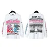 NFC HELL American Style Hip Hop Jersey 500g Long Sleeve Men's Sweatshirt Regular Fit 100% Cotton Print Trendy Casual Street