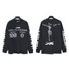 NFC HELL American Style Hip Hop Jersey 500g Long Sleeve Men's Sweatshirt Regular Fit 100% Cotton Print Trendy Casual Street