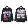 NFC HELL American Style Hip Hop Jersey 500g Long Sleeve Men's Sweatshirt Regular Fit 100% Cotton Print Trendy Casual Street