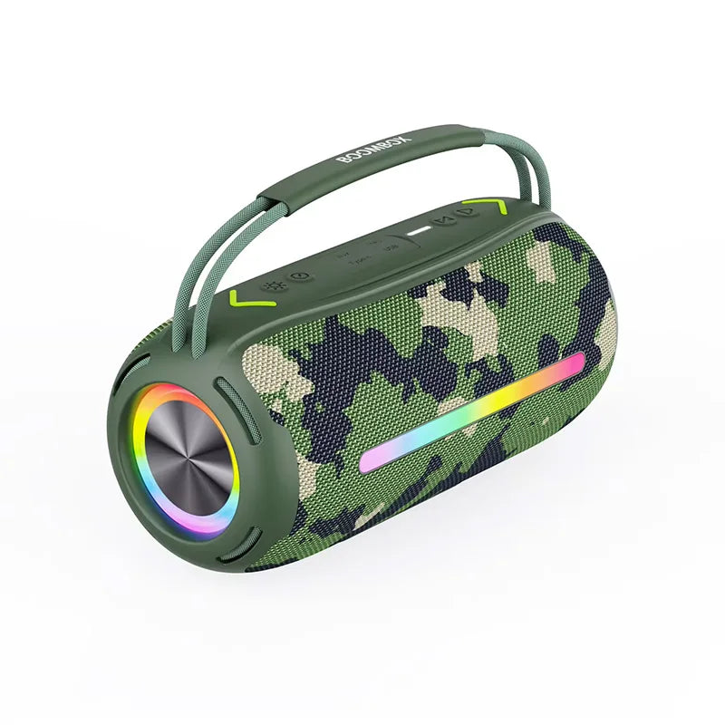 S360 RGB Lamp Subwoofers with FM Radio Support TF Card & USB Flash Drives Portable Handheld Bluetooth Speaker for Party Travel