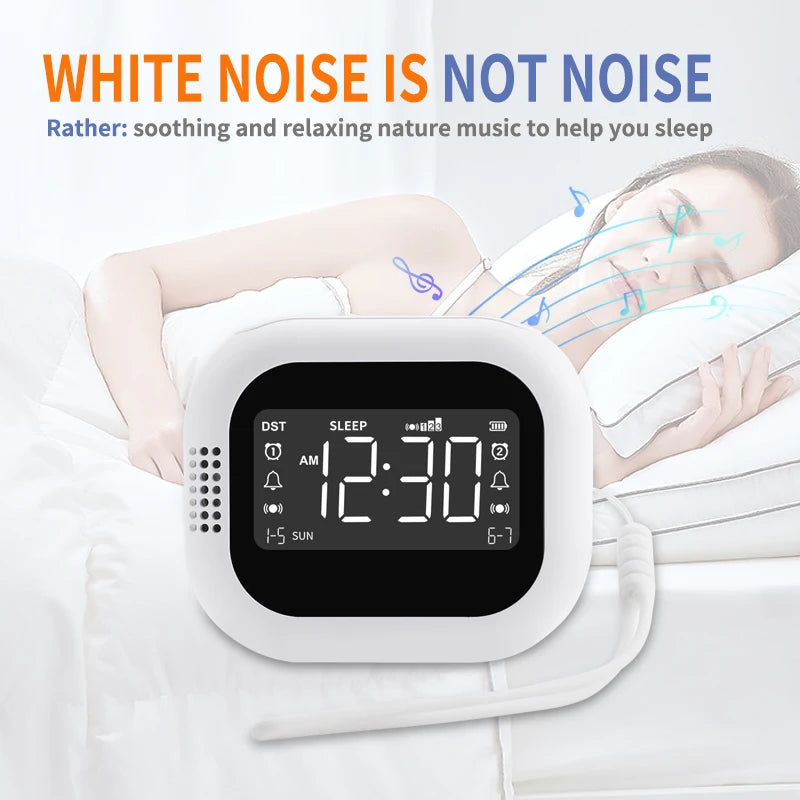 Modern Wireless Digital Bedside Alarm Clock USB Locker Customizable Table Clock for Office Use Minimalist Design Logo for Deaf