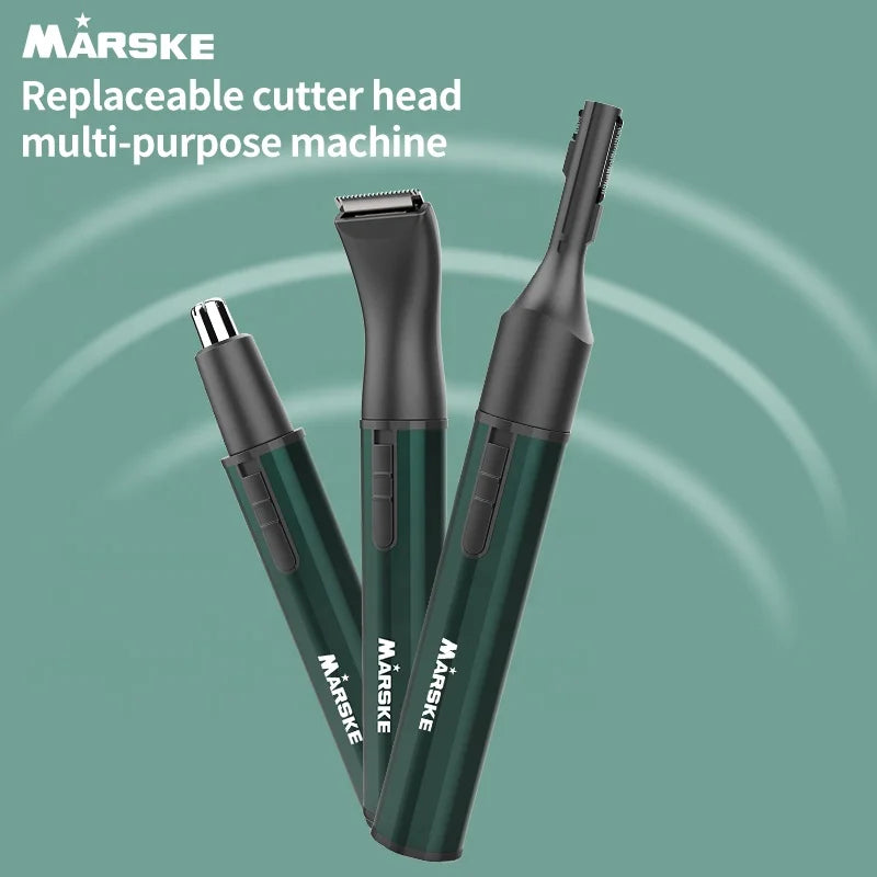 Men's 3-in-1 Professional Painless USB Rechargeable Portable Household Nose & Ear Hair Trimmer