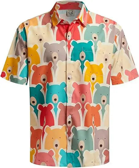 Low Price Trending Polyester Men's Shirt All Over Print Comfortable Soft Breathable Man Shirt