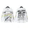 NFC HELL American Style Hip Hop Jersey 500g Long Sleeve Men's Sweatshirt Regular Fit 100% Cotton Print Trendy Casual Street
