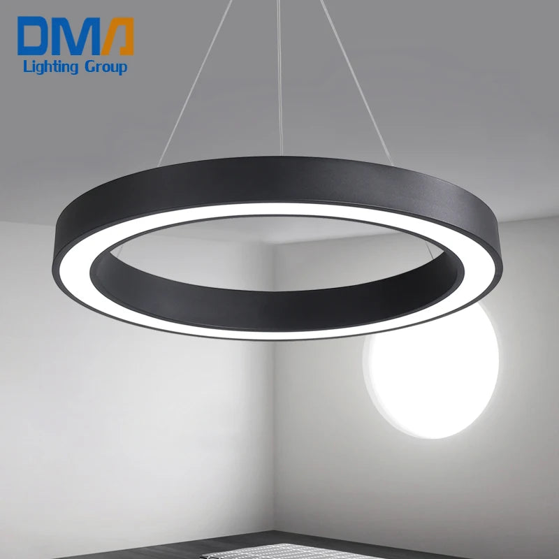Modern D400 500 600 700 800 1000 1200mm Single Ring Circle Ring Led Iron Pendant Led Project Light