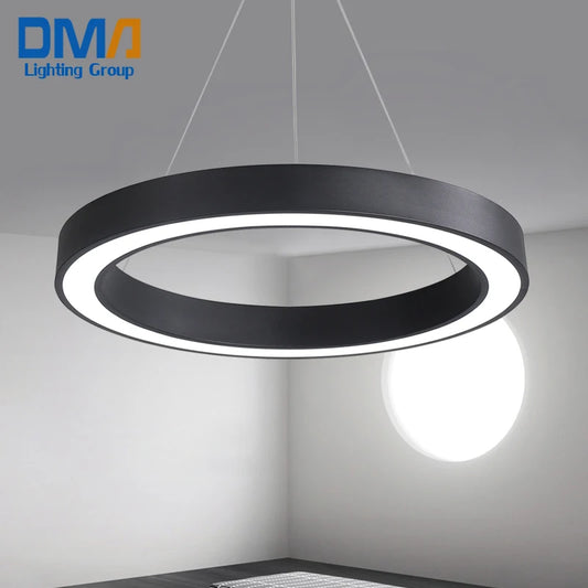 Modern D400 500 600 700 800 1000 1200mm Single Ring Circle Ring Led Iron Pendant Led Project Light