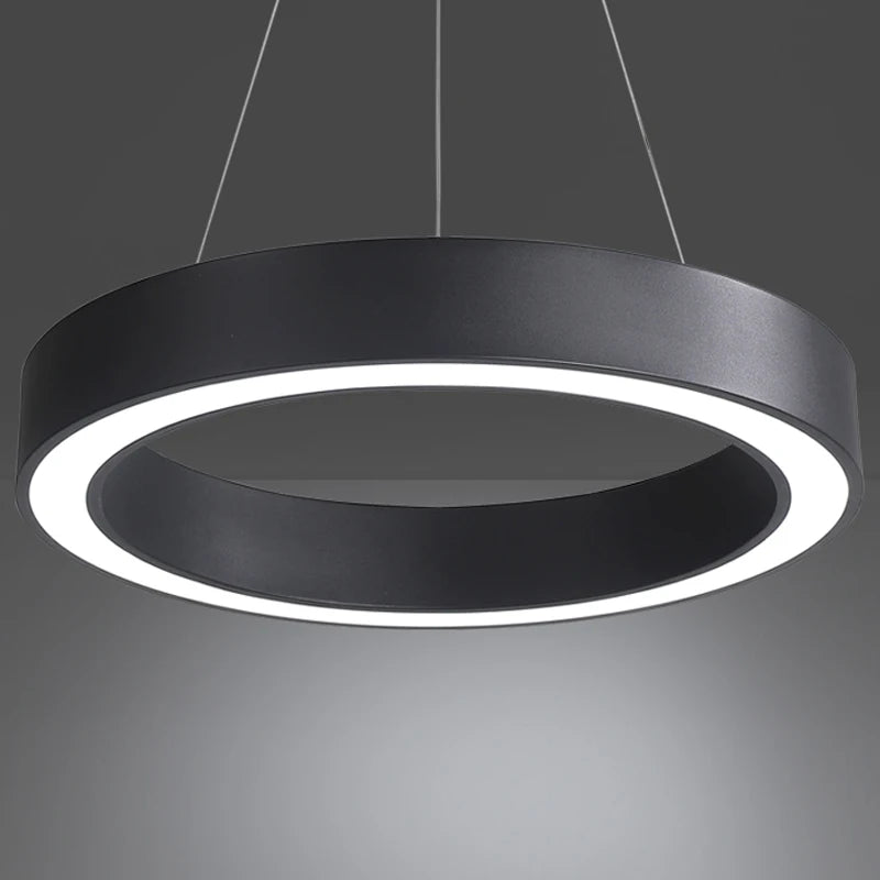 Modern D400 500 600 700 800 1000 1200mm Single Ring Circle Ring Led Iron Pendant Led Project Light