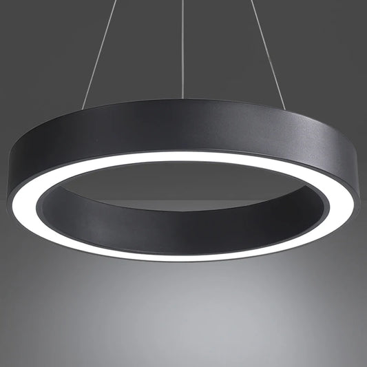 Modern D400 500 600 700 800 1000 1200mm Single Ring Circle Ring Led Iron Pendant Led Project Light