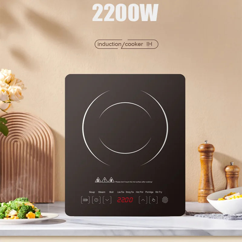 Manufacturer's High-Power 2200 Watt Ceramic Stove New Induction Cooker for Fast Outdoor Heating Household Appliances