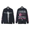 NFC HELL American Style Hip Hop Jersey 500g Long Sleeve Men's Sweatshirt Regular Fit 100% Cotton Print Trendy Casual Street